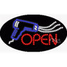 LED Sign - Barber Open / 15"H x 27"W x 1"D