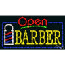 LED Sign - Barber Open / 17"H x 32"W x 1"D
