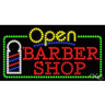 LED Sign - Barber Shop Open / 17"H x 32"W x 1"D
