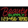 LED Sign - Beauty Supply / 17"H x 32"W x 1"D