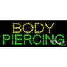LED Sign - Body Piercing / 8"H x 20"W x 1"D