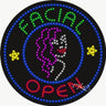 LED Sign - Facial Open / 26"H x 26"W x 1"D