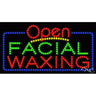 LED Sign - Facial Waxing Open / 17"H x 32"W x 1"D