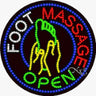 LED Sign - Foot Massage Open / 26"H x 26"W x 1"D