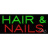 LED Sign - Hair & Nails / 11"H x 27"W x 1"D