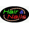 LED Sign - Hair & Nails / 15"H x 27"W x 1"D
