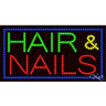 LED Sign - Hair & Nails / 17"H x 32"W x 1"D