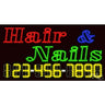 LED Sign - Hair & Nails / 17"H x 32"W x 1"D