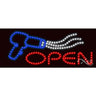 LED Sign - Hair Barber Open / 11"H x 27"W x 1"D