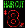 LED Sign - Hair Cut $ 8 Up / 26"H x 20"W x 3"D
