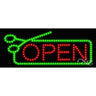 LED Sign - Hair Cut Open / 11"H x 27"W x 1"D