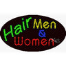 LED Sign - Hair Men & Women / 15"H x 27"W x 1"D