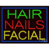 LED Sign - Hair Nails Facial / 20"H x 26"W x 1"D