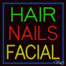 LED Sign - Hair Nails Facial / 27"H x 27"W x 1"D
