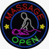 LED Sign - Massage Open / 26"H x 26"W x 1"D