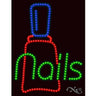 LED Sign - Nails / 26"H x 20"W x 1"D