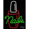 LED Sign - Nails / 26"H x 20"W x 1"D