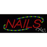 LED Sign - Nails / 8"H x 20"W x 1"D