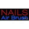 LED Sign - Nails Airbrush / 11"H x 27"W x 1"D