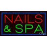 LED Sign - Nails & Spa / 17"H x 32"W x 1"D