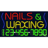 LED Sign - Nails & Waxing / 17"H x 32"W x 1"D