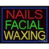 LED Sign - Nails Facial Waxing / 20"H x 26"W x 1"D
