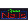 LED Sign - Nails Open / 11"H x 27"W x 1"D