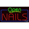 LED Sign - Nails Open / 17"H x 32"W x 1"D