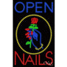 LED Sign - Nails Open / 32"H x 20"W x 1"D