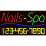 LED Sign - Nails Spa / 17"H x 32"W x 1"D