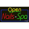 LED Sign - Nails Spa Open / 17"H x 32"W x 1"D