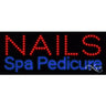 LED Sign - Nails Spa Pedicure / 11"H x 27"W x 1"D