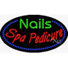 LED Sign - Nails Spa Pedicure / 15"H x 27"W x 1"D