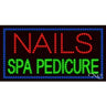 LED Sign - Nails Spa Pedicure / 17"H x 32"W x 1"D