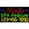 LED Sign - Nails Spa Pedicure / 17"H x 32"W x 1"D