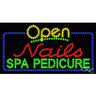 LED Sign - Nails Spa Pedicure Open / 17"H x 32"W x 1"D