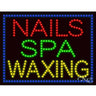 LED Sign - Nails Spa Waxing / 20"H x 26"W x 1"D