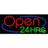LED Sign - Open 24 Hours / 11"H x 27"W x 1"D