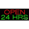 LED Sign - Open 24 Hrs / 11"H x 27"W x 1"D