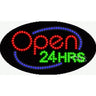 LED Sign - Open 24 Hrs / 15"H x 27"W x 1"D