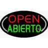 LED Sign - Open Abierto / 15"H x 27"W x 1"D