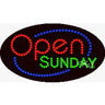 LED Sign - Open Sunday / 15"H x 27"W x 1"D