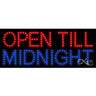 LED Sign - Open Till Midnight / 11"H x 27"W x 1"D