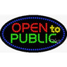 LED Sign - Open to Public / 15"H x 27"W x 1"D