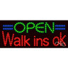 LED Sign - Open Walk Ins Ok / 11"H x 27"W x 1"D