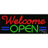LED Sign - Open Welcome / 11"H x 27"W x 1"D