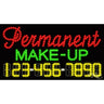 LED Sign - Permanent Make Up / 17"H x 32"W x 1"D