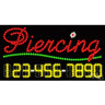 LED Sign - Piercing / 17"H x 32"W x 1"D