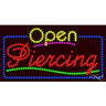 LED Sign - Piercing Open / 17"H x 32"W x 1"D