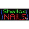 LED Sign - Shellac Nails / 11"H x 27"W x 1"D